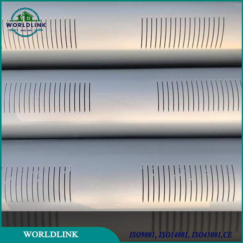 Tuyaux de Chemisage de Puits Filetés et Fendus en PVC-U (Chlorure de Polyvinyle Non Plastifié)