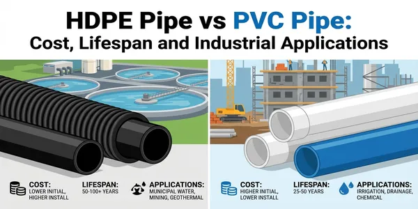 HDPE管道与PVC管道对比:成本、使用寿命及工业应用