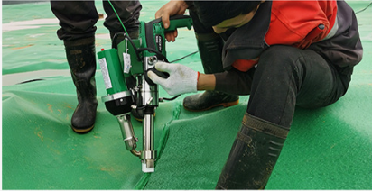 Plastic extrusion welding guns BGT-610A, BGT-610B, BTG-610C are used for film welding 