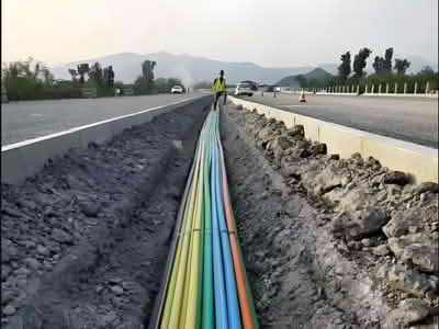 HDPE Silicon Core Pipes and Fitting is used in power communication 