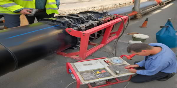  Semi-automatic hydraulic hot melt welding machine is used in urban water supply system