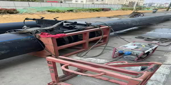 Semi-automatic hydraulic hot melt welding machine is used in chemical industry system